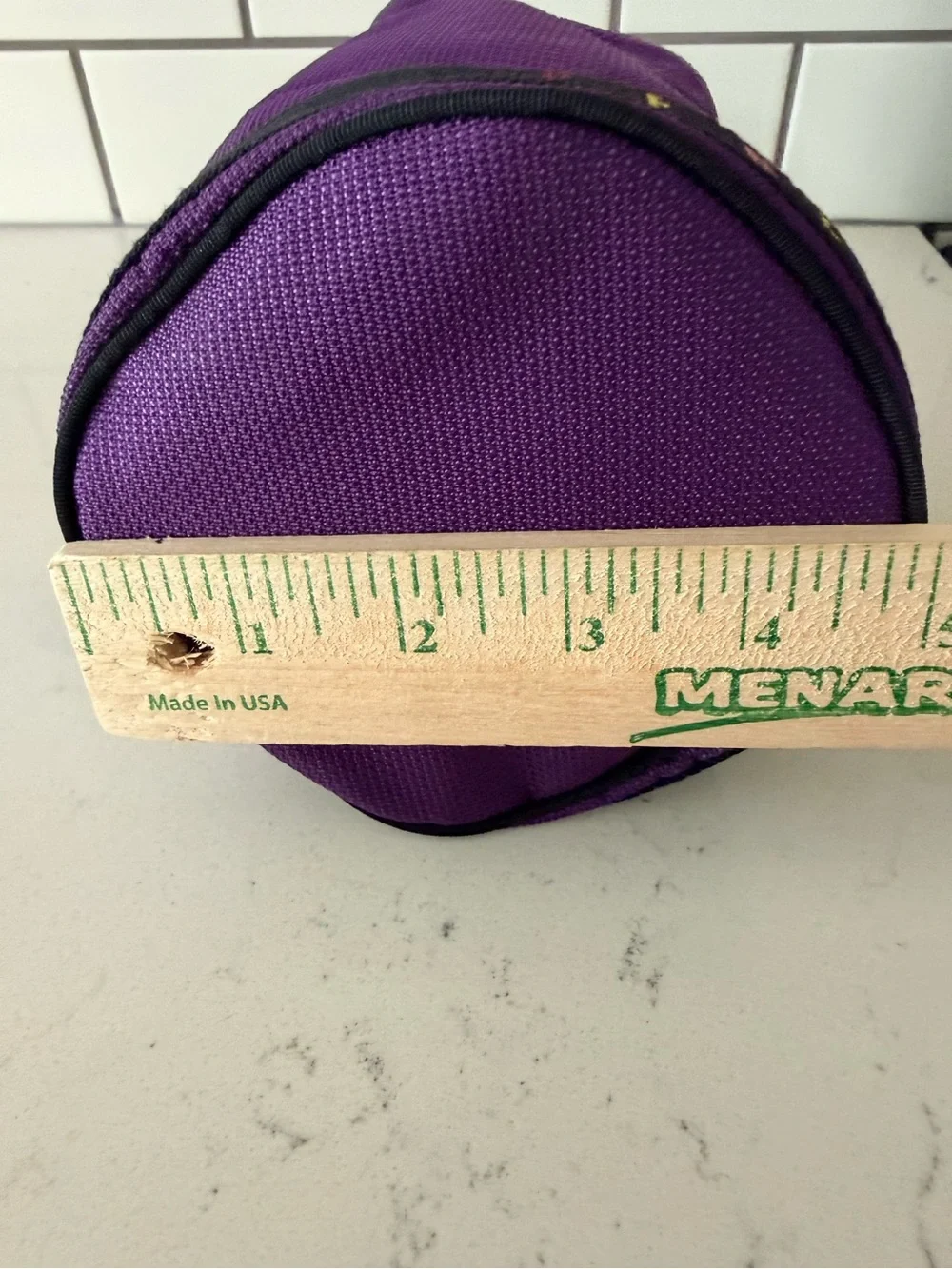 Vintage Benetton Purple Pouch Bag Multicolor Logo Drawstring Cosmetic Travel